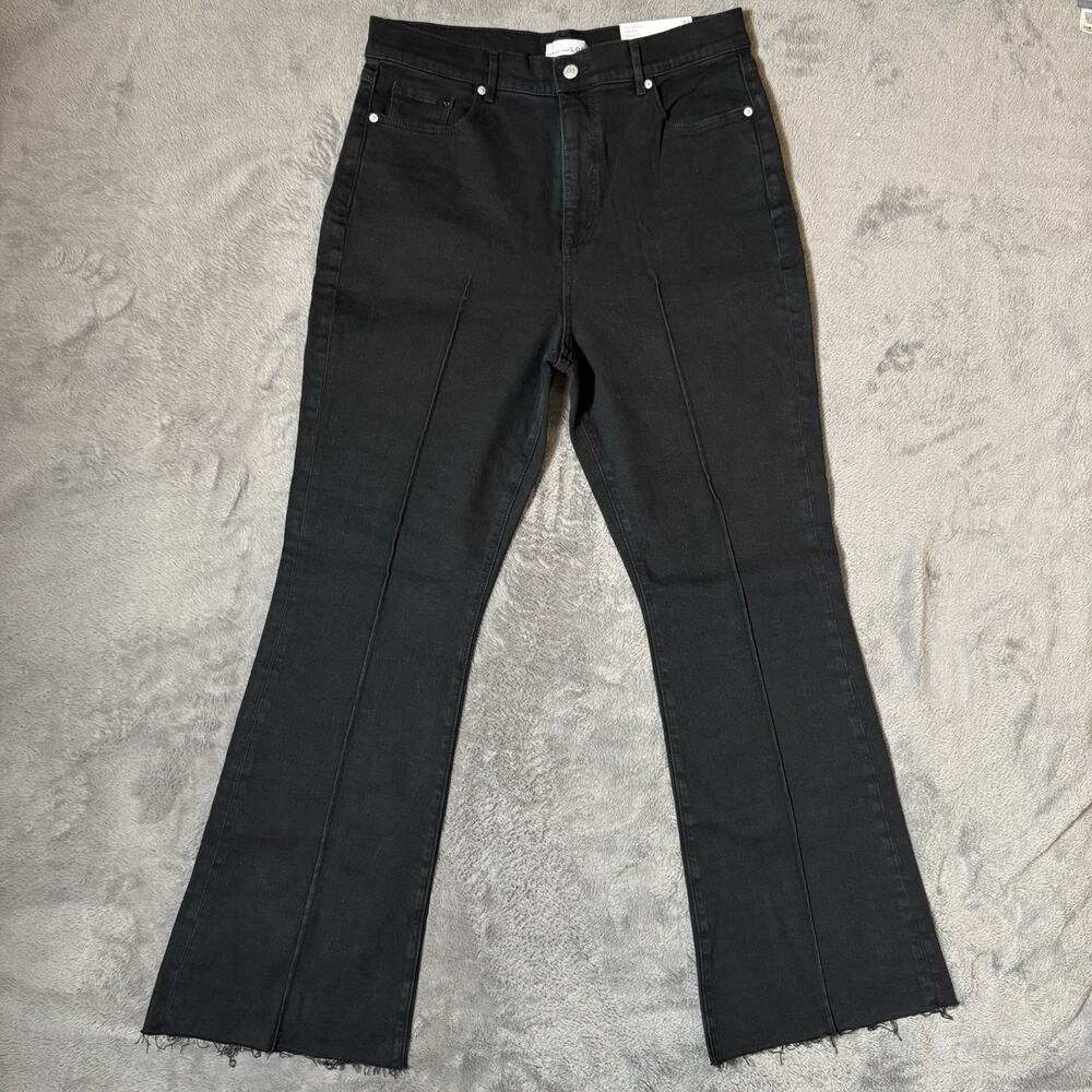 LOFT Black Flare Jeans - Front Seam Wide Leg